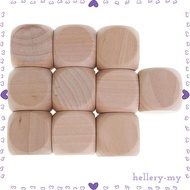 [HelleryMY] 10PCS Wooden Blank Dice D6 30mm for Kids & Children DIY Decorating Game Toy