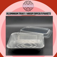 4602-P Aluminium Foil Tray & Clear Lid {5pcs} / Rectangle My Chef 4602P Buffet Half Size Catering