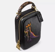 稀少✨專櫃限定款✨2 ways Coach x Jean michel basquiat Alie Camera Bag With Snakeskin Detail 相機包 蛇皮 手機包 恐龍包 RE