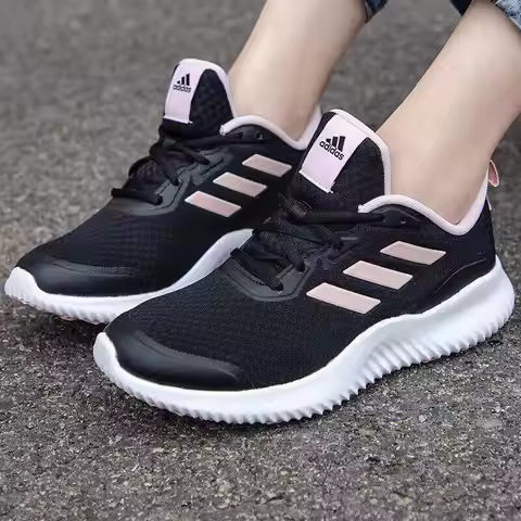 New 2026 sport adidas women running shoes ID0352 black pink breathable mesh sneakers