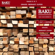 Kayu Kaso 5 x 7 Meranti Super (1 ikat isi 4 batang) murah