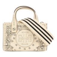 Tory Burch 皮革Ella Micro Tote Bag銀扣手挽肩背兩用袋