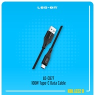 Log-On LO-CB77 100W 5A Fast Charging Type-C Data Cable