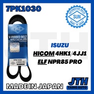 SUN Fan Belt 7PK1030 Isuzu Hicom 4HK1 Isuzu Hicom 4JJ1 Elf NPR85 Pro 7PK1030 Fan Belt Made In Japan
