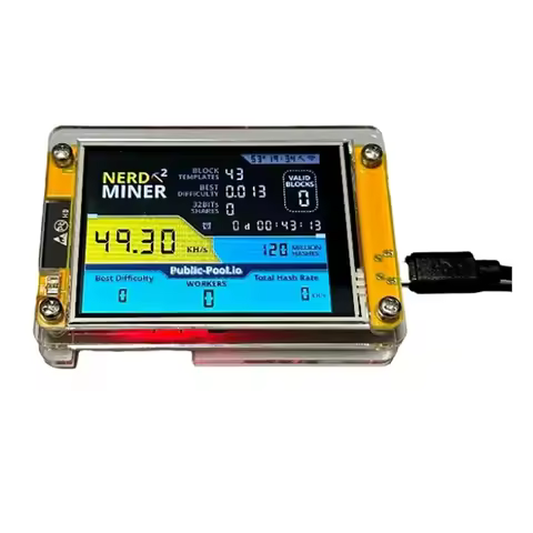 New Nerdminer V3 2.8-Inch BTC Solo Lottery Nerd Miner Crypto Solo Mining Machine