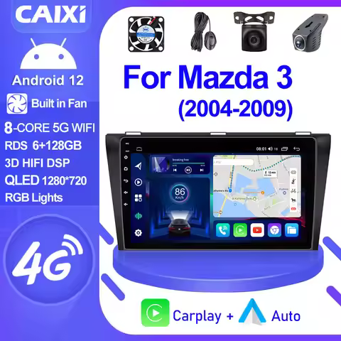CAIXI GX9 2 din Android 14 Stereo 4G For Mazda 3 2004-2013 maxx axela Car Radio multimedia Auto Carp