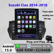 Honxun 9.7นิ้ว Tesla Style 8GB + 64หัวหุ่นยนต์สำหรับซูซุกิเซียส2014-2018 ESSGOO Acodo ASTRAL Kenwood