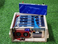 ลิเธียม24v 100ah (ของใหม่มือ1) แบตลิเธียม สีฟ้าลูกแบนยาว 3.2v 8s ครบชุด BMS DALY 100A แบตเตอรี่ LiFe