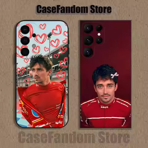 C- Charles Leclerc 16 For Samsung S26,S25,S24,S21,S22,S23,S30,Ultra,S20,Plus,Fe,Lite,5G Black Cover 