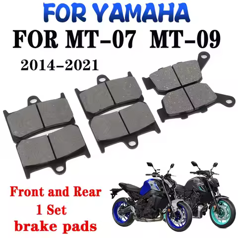 Motorcycle Accessories Front Rear Brake Pads For YAMAHA MT07 MT-07 MT09 MT-09 2014 2015 2016 2017 20