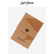 [Classic Style] Cafe Kitsune One Volume Three Books Retro Kraft Paper Notebook