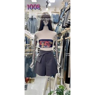 1008 High-Waisted Polyester Pants With Belt Decoration At The Waist Very Fitted Not Comfortable