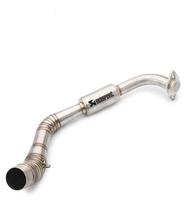 ท่อไอเสียรถจักรยานยนต์ท่อกลางหัวข้อศอกลื่นพร้อม Resonator สำหรับ YAMAHA NVX 155 125 NVX155 AEROX155