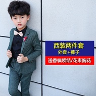 Flower Girl Boy Boy Dress Suit Handsome British Autumn Clothes Children Boy Baby Piano Performance C
