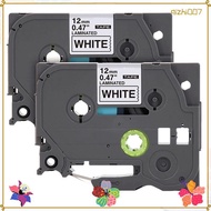 Label Tape Replacement for  P-Press TZe Label Tape 12mm 0.47 Inch Laminated 26.2 Feet Black on White