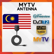 New MyTv Antenna "Malaysia Flag" myFreeView Indoor Antena MyTv Decoder Full Set DTTV DVBT2 Tv Antenn