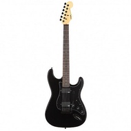 SQOE SEST210-BK Stratocaster Body HH Electric Guitar Rosewood Fretboard - Black