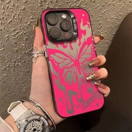 New Niche Butterfly Pattern Phone Case Compatible for IPhone 11 12 13 14 15 Pro Max X XR 15Plus XR X/XS Max 7/8 Plus Se2020 Large Hole Silicone Hard Case