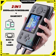 8000mAh + Powerbank Handheld 416 Games Console Mario Retro Gameboy Classic Mini Portable Power Bank 