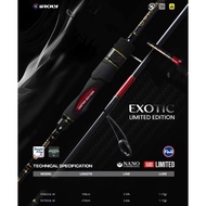 Iroly Exotic Limited Edition Solid Carbon Spinning Rod 198 & 210 Cm Black