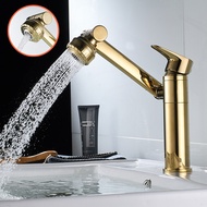 Basin Faucet Water Tap 360 Degree Swivel Gold Bathroom Faucet 304 Stainless Steel Kitchen Sink Tap Hot and Cold Mixer Sink Water Crane