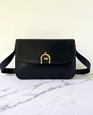 絕版中古包 Celine黑金馬車包 單肩包 側背包 古董包 側孭包 斜背