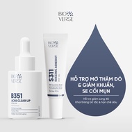 Bioverse Bộ Đôi Tinh chất B351 Acne Clear Up 30ml Và Gel Chấm Mụn S311 Succinic Acneout 10ml Hỗ Trợ 