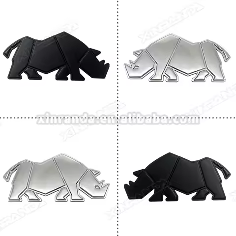 Car Sticker Rhinoceros Logo Plastic Door Sticker Body Badge Emblem For Suzuki Jimny JB64 JB74 JB23 J