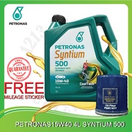 ORIGINAL PETRONAS PTS-15W40 MINERAL 15W40 4L SYNTIUM 500 ENGINE OIL MINYAK HITAM 15W 40 PROTON NISSA