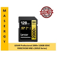 LEXAR Professional 2000x 128GB SDXC R300/W260 MB/s (GOLD Series)