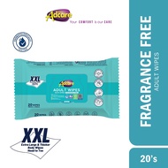 Adcare Adult/Bath Fragrance Free Wipes Wet Tissue Body Wipes (20's)