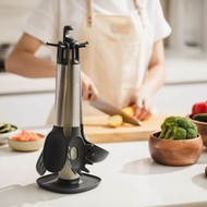 EASY KITCHEN 可旋轉吊掛式矽膠廚具6件組