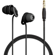 Earbud Tidur dengan Fungsi Pembatalan Bunyi, Earbud Berwayar Lembut dengan Mikrofon dan Kawalan Volu