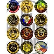 TAU GAMMA PHI Waterproof Stickers Laminated