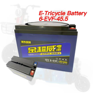 1PCS 12V 45.5AH BATTERY ELECTRIC TRICYCLE SCOOTER 6-EVF-45.5 DZF-45 BATERI BIKE TIGA RODA 45AH