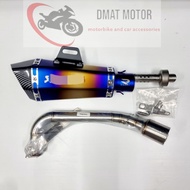 Sale คอท่อสแตนเลส Grand Firano / Qbix แกรนฟิราโน่ คิวบิก พร้อมปลายท่อ AK shorty ยาว 13 นิ้ว ฟรีแคทลด