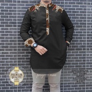 KEMEJA MTF Iksan Shirt Men's Long Sleeve Batik Combination Shirt