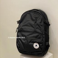 Kazima｜現貨 Converse 後背包 黑 背包 書包 電腦包 行李包 素面 黑色 深藍 10021138-A01
