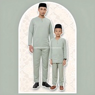 Baju Melayu Lelaki (DUSTY GREEN) Baju Melayu Exclusive Zuhayr Baju Melayu Raya 2025 Baju Melayu Sedo