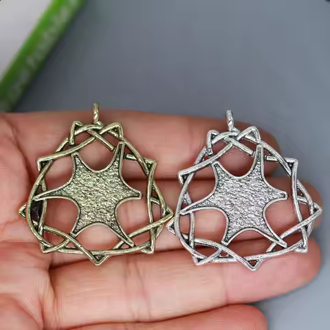 2Pcs/lot Jordan Star Pendant For DIY Jewelry Making Necklace Keychains Men Charms Viking Slavic Craf