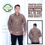 PRIA KEMEJA Batik Men Sogan Aster Long Sleeve Batik Shirt For Men by Aljaya