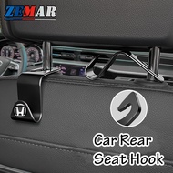 1/2Pcs Car Rear Seat Hook Honda For Freed Brio City Civic CRV HRV BRV Accord Jazz Car Organizers Seat Rear Hooks Car Accessories