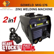 GOWELD MIG-176 2in1 Portable Gasless Inverter & Arc Welding Machine MIG176