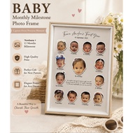 ❣️My Baby’s First Year cute 12 months 👶🏻  customize gift photo frame (A4 size)