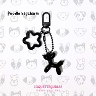 GANTUNGAN Makesyourday - Black Poodle Keychain Cute & Unique Hanging Accessories for Keys