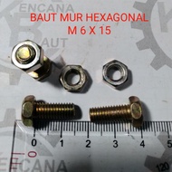 M6 X 15 YELLOW BOLT AND NUT