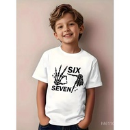 67 Six Seven Italian Brain Rot Math Joke T-Shirt Funny Casual Short Sleeve Round Neck Tops Summer Co