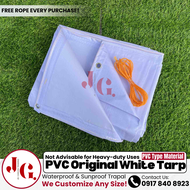 WHITE TARPAULIN 4x4 4x6 6x3 6x6 6x5 6x8 PVC TYPE TRAPAL 100% Waterproof Trapal Lona tolda out door t