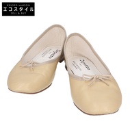 Repetto x United Arrows 聯名款，淺綠色 Camille 皮革芭蕾舞鞋，38 碼 [二手]