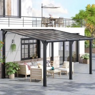 10x14 FT Gazebo Outdoor Gazebos on Clearance with Updated Frame Structure and Roof Hard Top Lean to